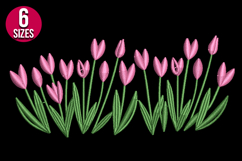 Tulip Flowers machine embroidery design - 6 sizes Product Image 2