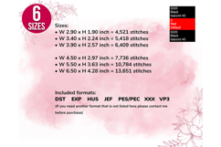 Ladybug machine embroidery design - 6 sizes Product Image 2