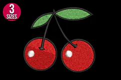 Cherry Fruit Machine Embroidery Design - 3 Sizes Product Image 2