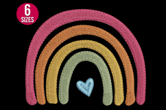 Rainbow machine embroidery design - 6 sizes Product Image 2