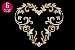 Heart, love machine embroidery design - 6 sizes Product Image 2
