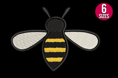 Bee machine embroidery design - 6 sizes Product Image 2