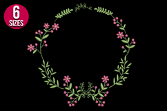 Floral Wreath, machine embroidery design - 6 sizes Product Image 2