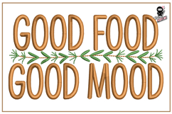 Good Food Good Mood | Kitchen Embroidery Design Product Image 1