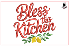 Bless this Kitchen | Home Embroidery Design Product Image 1