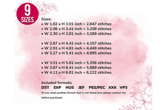 Peace Sign Applique machine embroidery design - 9 sizes Product Image 3