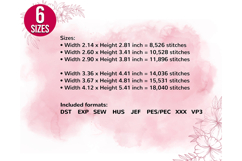 Sunflowers machine embroidery design - 6 sizes Product Image 3