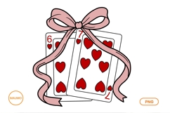 Valentine Playing Cards with Ribbon Product Image 1