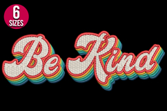 Be kind Retro machine embroidery design - 6 sizes Product Image 2
