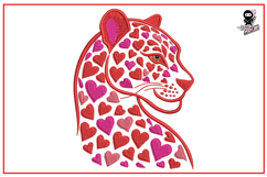 Leopard of Hearts | Animal Embroidery Design Product Image 1