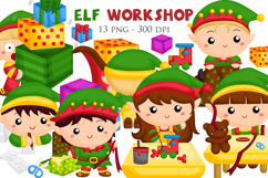 Cute Elf Character Christmas Kids Cartoon Clipart Sticker Product Image 1