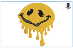 Dripping Smile | Emoji Embroidery Design Product Image 1