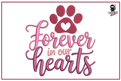 Forever in Our Heart | Pet memorial Embroidery Design Product Image 1