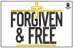 Forgiven and Free | Christian Embroidery Design Product Image 1