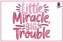Little Miracle Big Trouble | Baby Embroidery Design Product Image 1