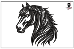 Horse | Animal Embroidery Design Product Image 1