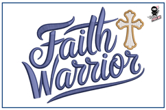 Faith Warrior | Christian Cross Embroidery Design Product Image 1