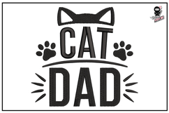 Cat Dad| Pet Embroidery Design Product Image 1