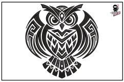 Owl | Tribal Animal Embroidery Design Product Image 1