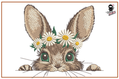 Peeking Easter Bunny | Baby Animal Embroidery Design Product Image 1