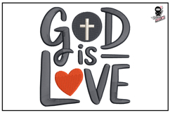 God Is Love | Christian Embroidery Design Product Image 1
