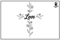 Love | Christian Cross Embroidery Design Product Image 1