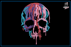 Dripping Skull | Spooky Embroidery Design Product Image 1