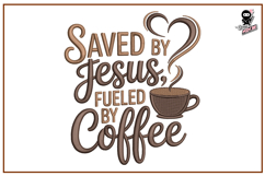 Saved By Jesus | Christian Quote Embroidery Design Product Image 1