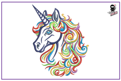 Rainbow Unicorn | Baby Machine Embroidery Design Product Image 1