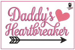 Daddy&#039;s Heartbreaker | Baby Girl Embroidery Design Product Image 1