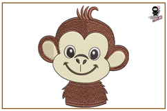 Baby Monkey | Cute Animal Embroidery Design Product Image 1