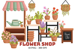 Cute booth that sells various of flowers Product Image 1