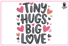 Tiny Hugs Big Love | Baby Embroidery Design Product Image 1