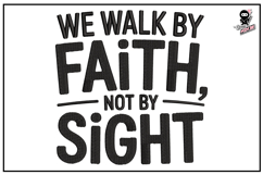 We Walk By Faith Not By Sight | Christian Embroidery Design Product Image 1