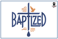 Baptized | Christian Embroidery Design Product Image 1