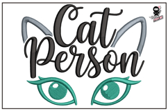 Cat Person| Pet Embroidery Design Product Image 1