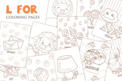 Alphabet L For Vocabulary Reading Lesson Kids Coloring Set Product Image 1