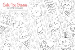 Funny Ice Cream Cone Dessert Coloring Set School Activity Product Image 1