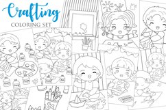 Cute Kids Crafting and Painting Fun Activity Coloring Set Product Image 1