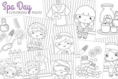 Girl Treatment Beauty Spa Cartoon Coloring Activity Set Product Image 1