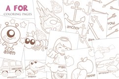 Alphabet A For Vocabulary Lesson Word Study Coloring Kids Product Image 1