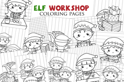 Elf Character Christmas Cartoon Coloring Activity Holiday Product Image 1