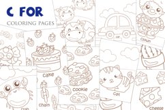 Alphabet C For Vocabulary School Lesson Coloring Kids Set Product Image 1
