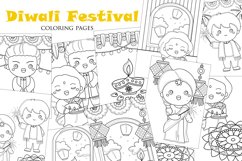 Diwali Deepavali Couple Festival Coloring for Kids and Adult Product Image 1