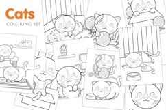 Cute Cats Kitten Animals Pet Coloring Kids and Adult Product Image 1
