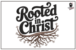 Rooted in Christ | Christian Embroidery Design Product Image 1