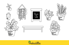 Digital stamp of flower booth sells various of flowers Product Image 3