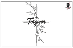 Forgiven | Christian Cross Embroidery Design Product Image 1
