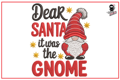 Funny Christmas Gnome Quote | Machine Embroidery Design Product Image 1