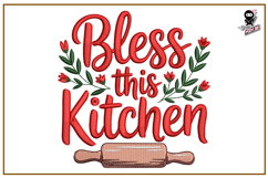 Bless this Kitchen | Home Embroidery Design Product Image 1